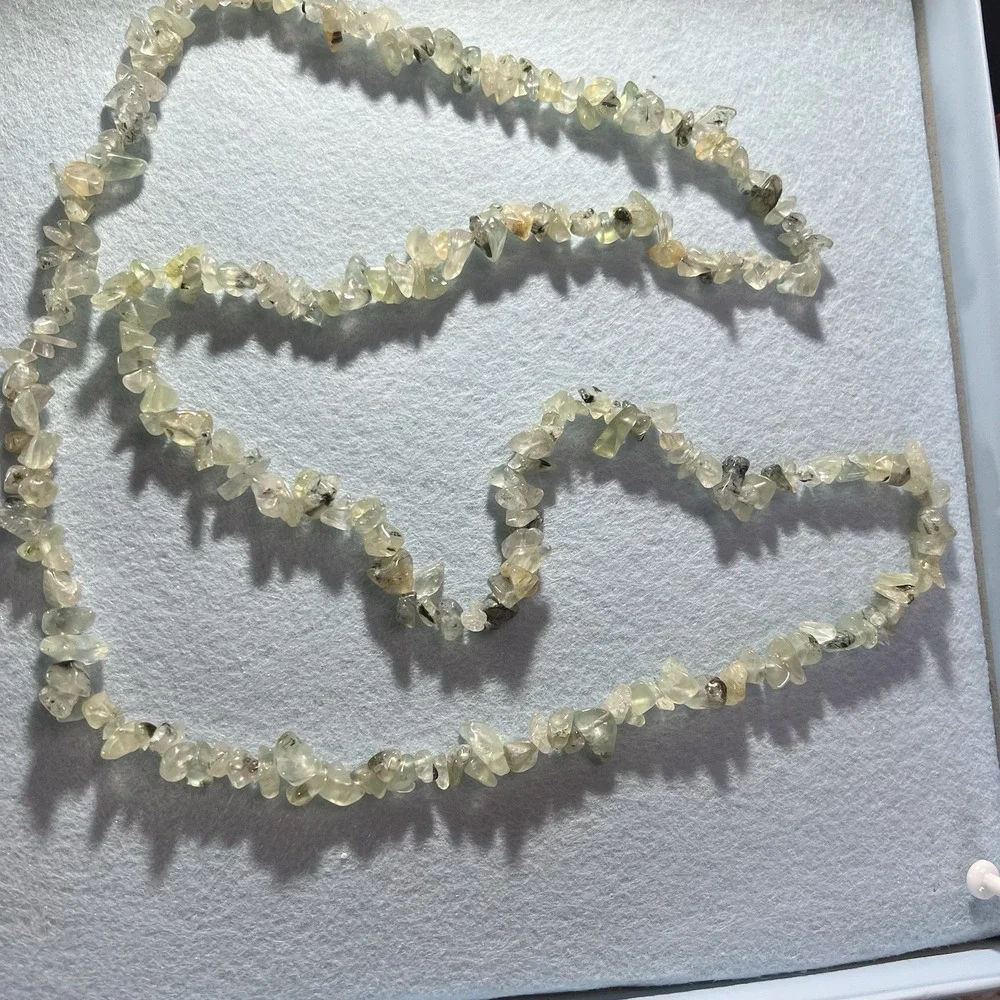Golden Rutilated Quartz Irregular Nugget‎ Chips Beads Approx 37